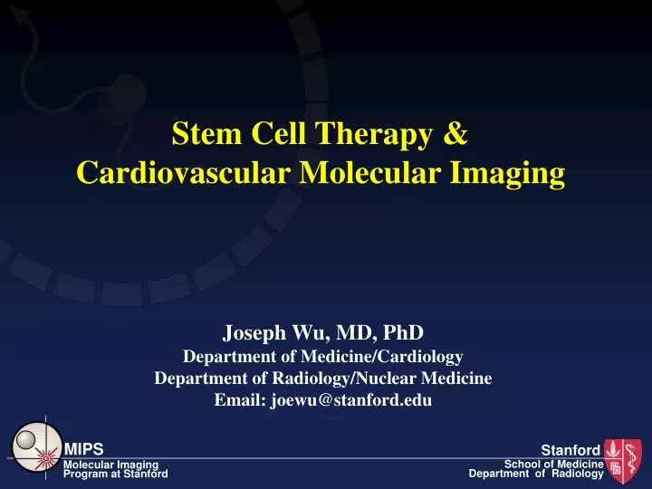 stem cell therapy cardiovascular molecular imaging
