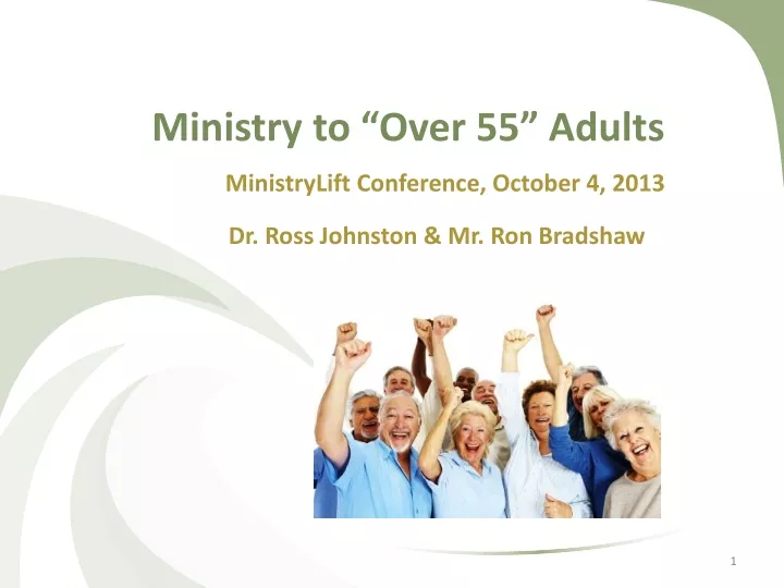 ministry to over 55 adults