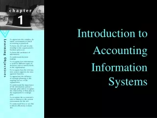 Introduction to Accounting  Information Systems