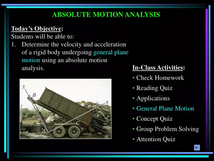 absolute motion analysis