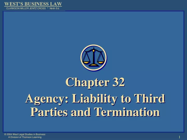 chapter 32 agency liability to third parties and termination