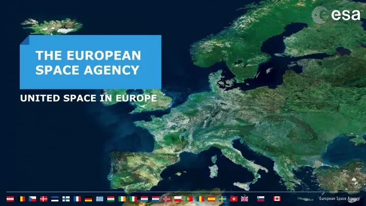 the european space agency