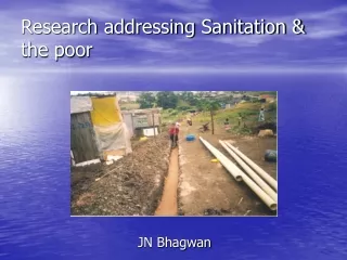 Research addressing Sanitation &amp; the poor