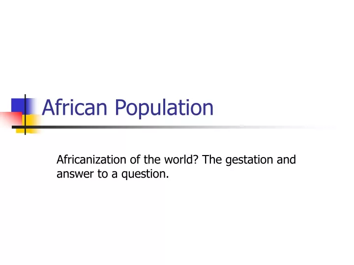 african population