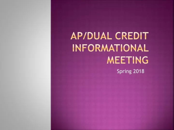 ap dual credit informational meeting