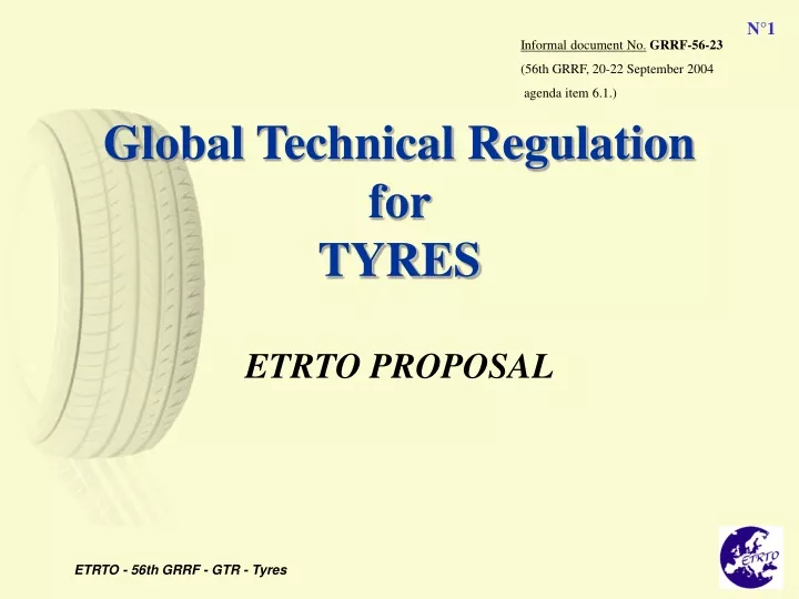 global technical regulation for tyres