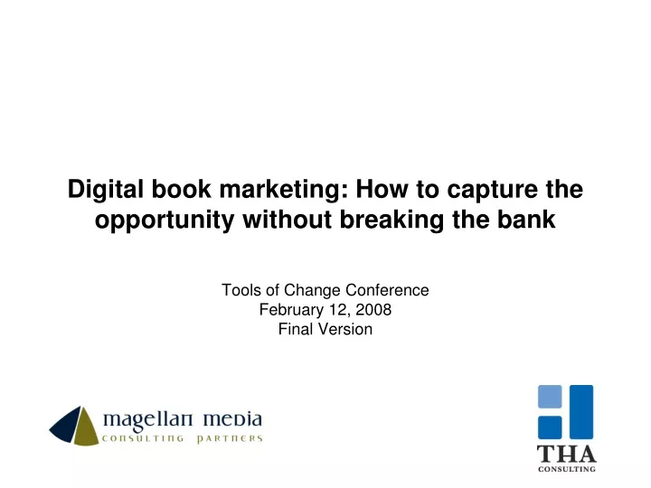 digital book marketing how to capture the opportunity without breaking the bank