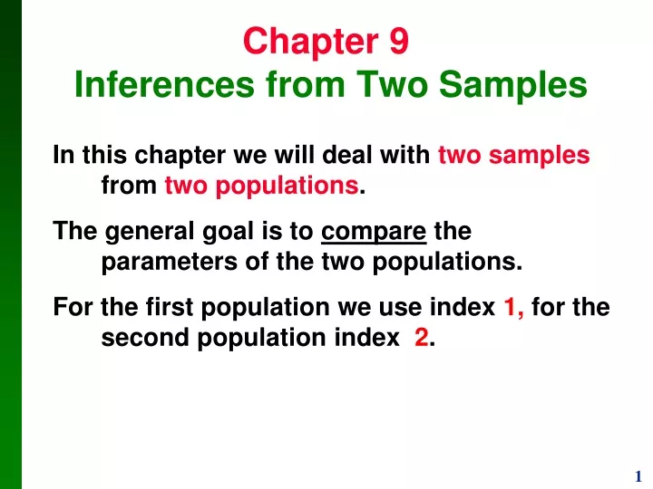 chapter 9 inferences from two samples