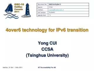 4 over6 technology for IPv6 transition