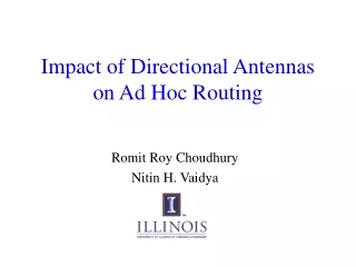 Impact of Directional Antennas on Ad Hoc Routing