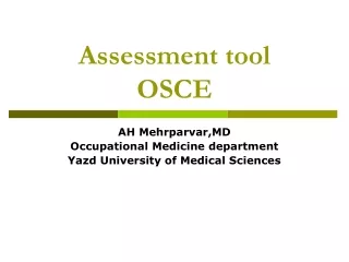 Assessment tool OSCE