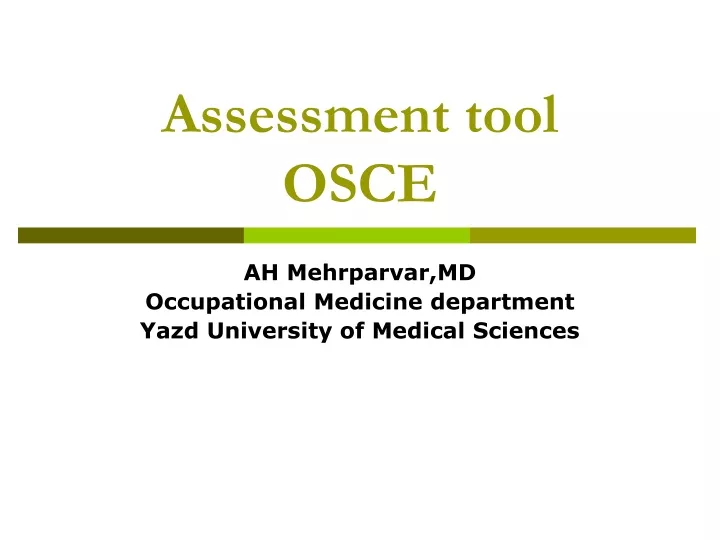 assessment tool osce