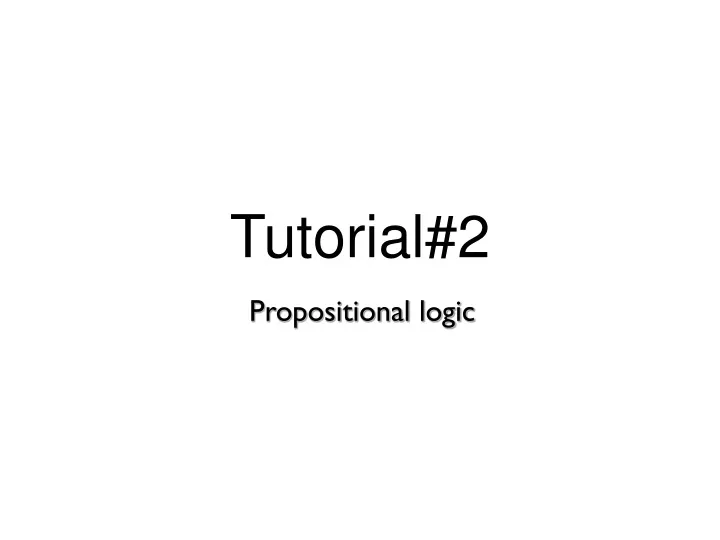 tutorial 2