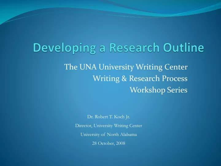 developing a research outline