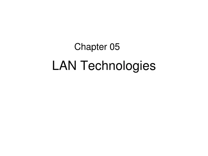 lan technologies