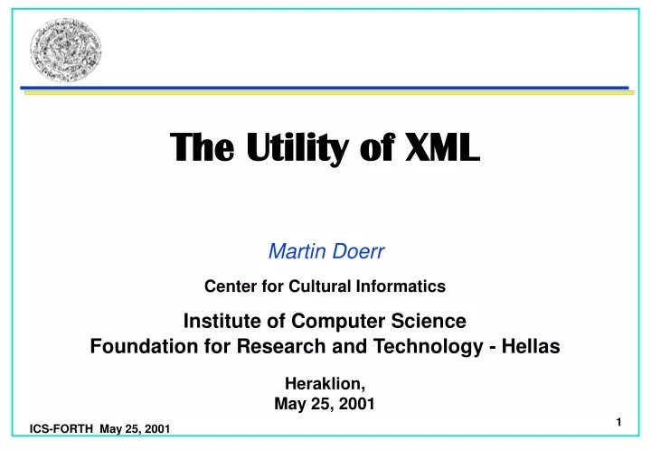 the utility of xml