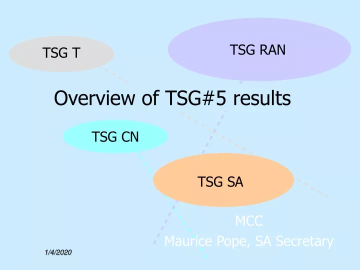 overview of tsg 5 results