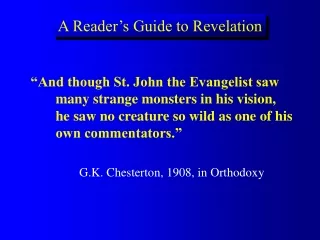 A Reader’s Guide to Revelation