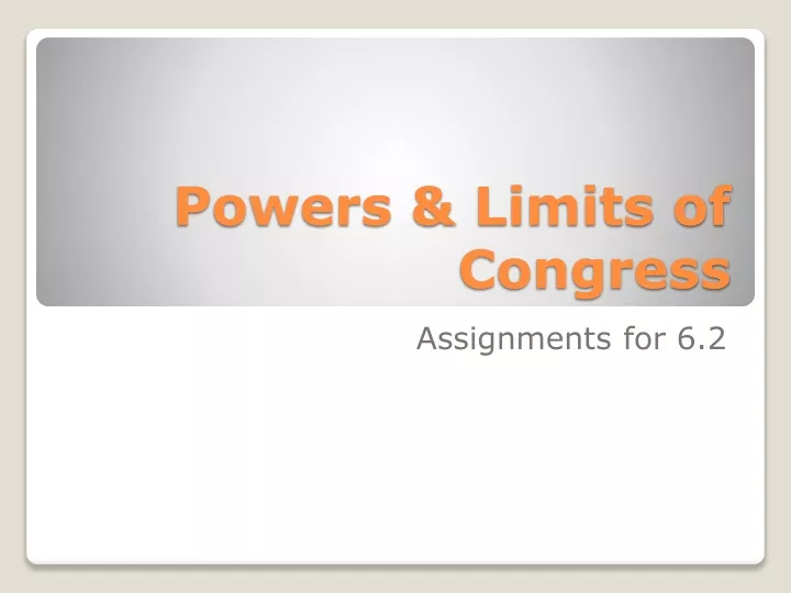 powers limits of congress