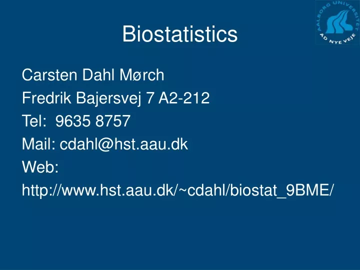 biostatistics