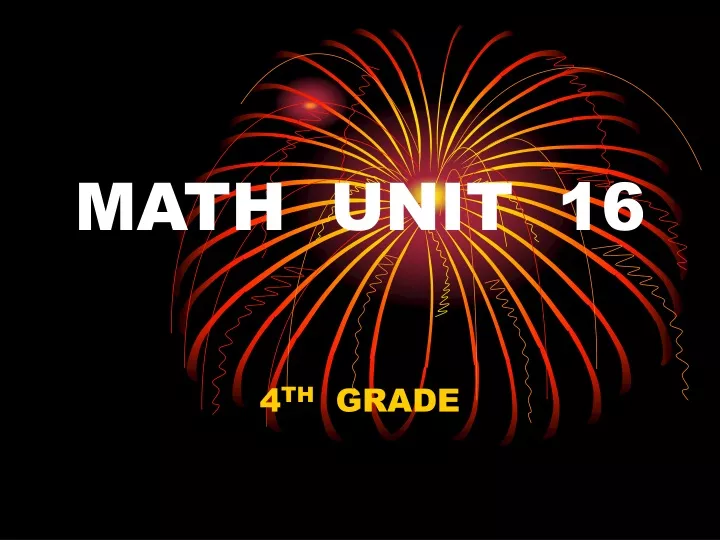 math unit 16