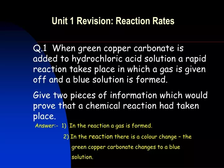 unit 1 revision reaction rates