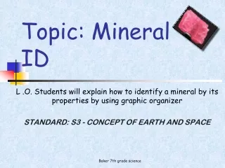 Topic: Mineral ID