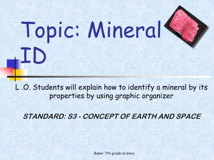 topic mineral id