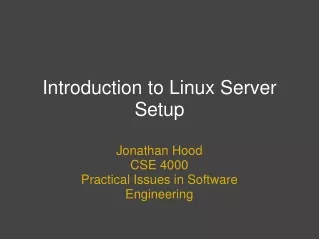 Introduction to Linux Server Setup
