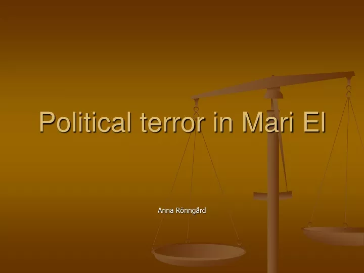 political terror in mari el