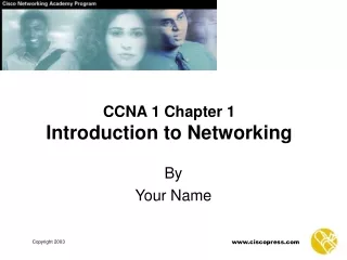 CCNA 1 Chapter 1  Introduction to Networking