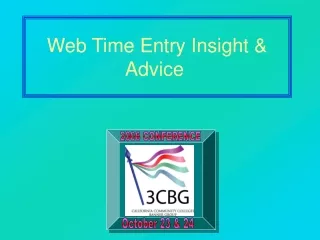 Web Time Entry Insight &amp; Advice