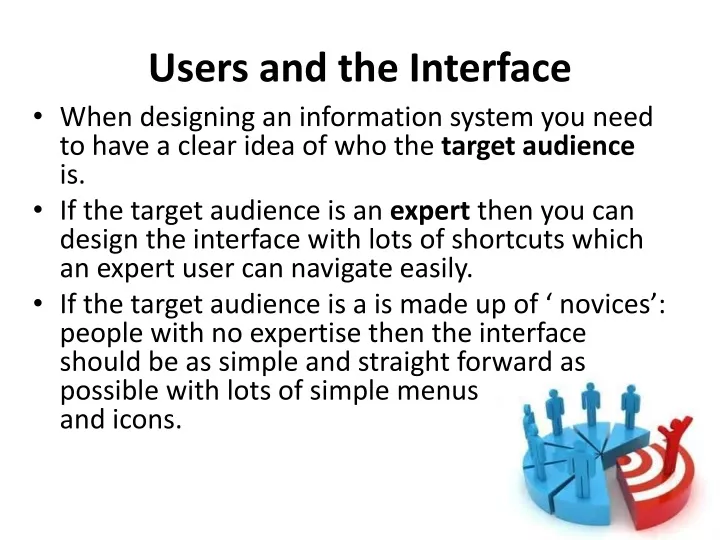 users and the interface