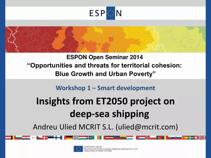 workshop 1 smart development insights from et2050