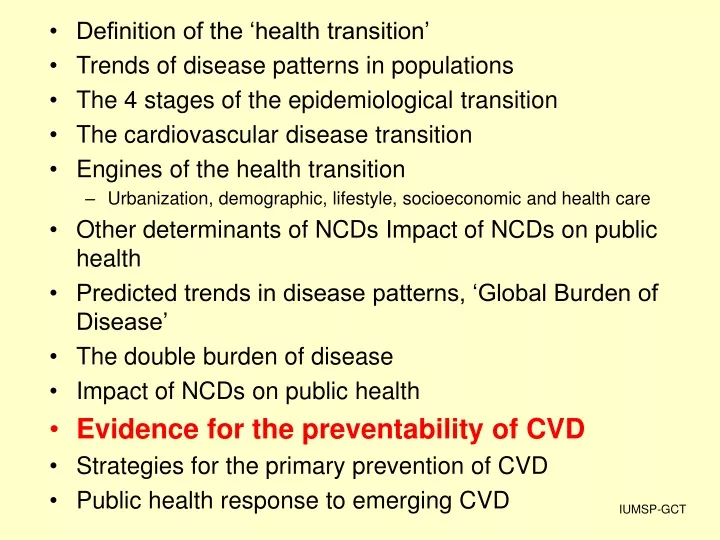 definition of the health transition trends