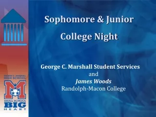Sophomore &amp; Junior College Night