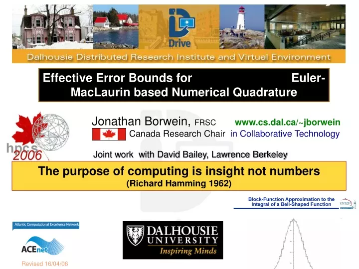 effective error bounds for euler maclaurin based