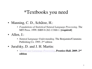 *Textbooks you need