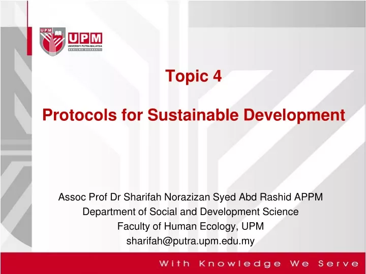 topic 4 protocols for sustainable development