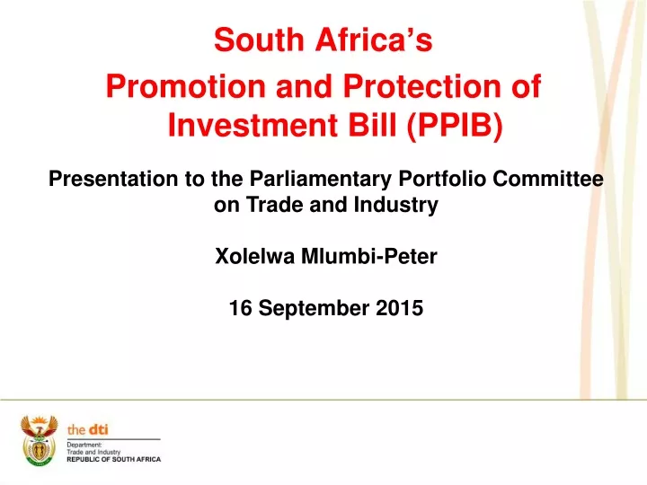 south africa s promotion and protection