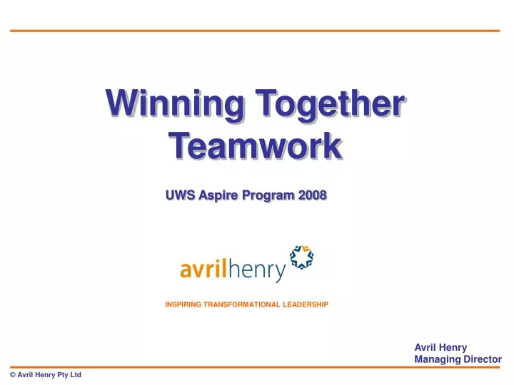 winning together teamwork