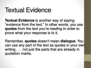 textual evidence definition
