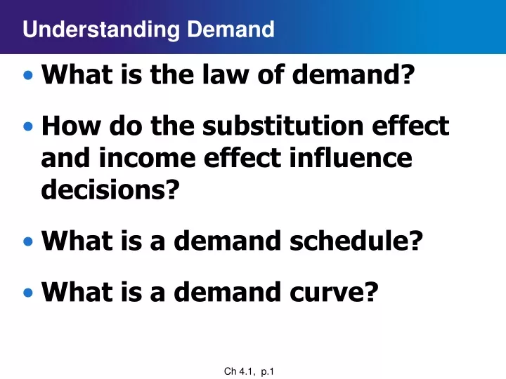 understanding demand