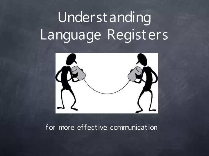 understanding language registers