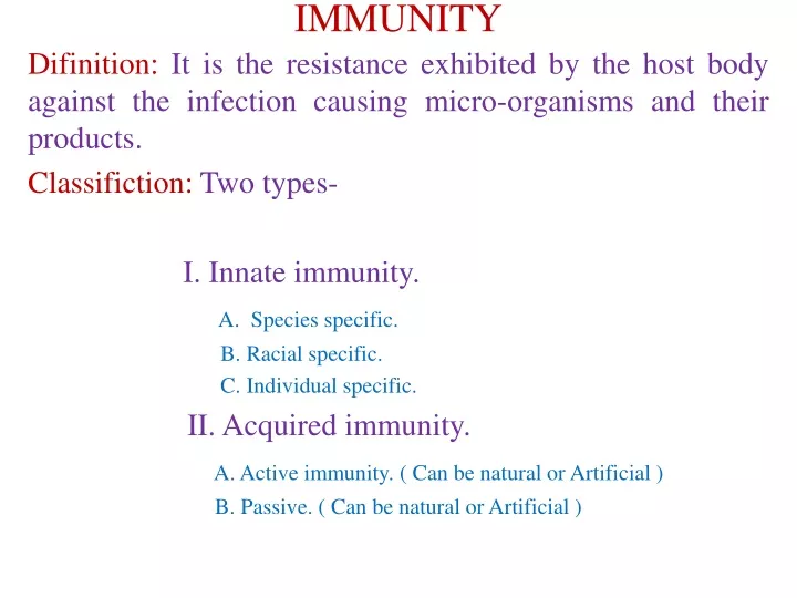 immunity