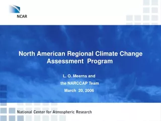 North American Regional Climate Change  Assessment  Program