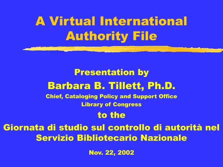 a virtual international authority file