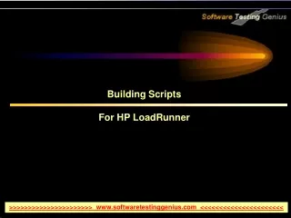 Building Scripts For HP LoadRunner