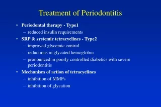 Treatment of Periodontitis