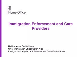 Immigration Enforcement and Care Providers